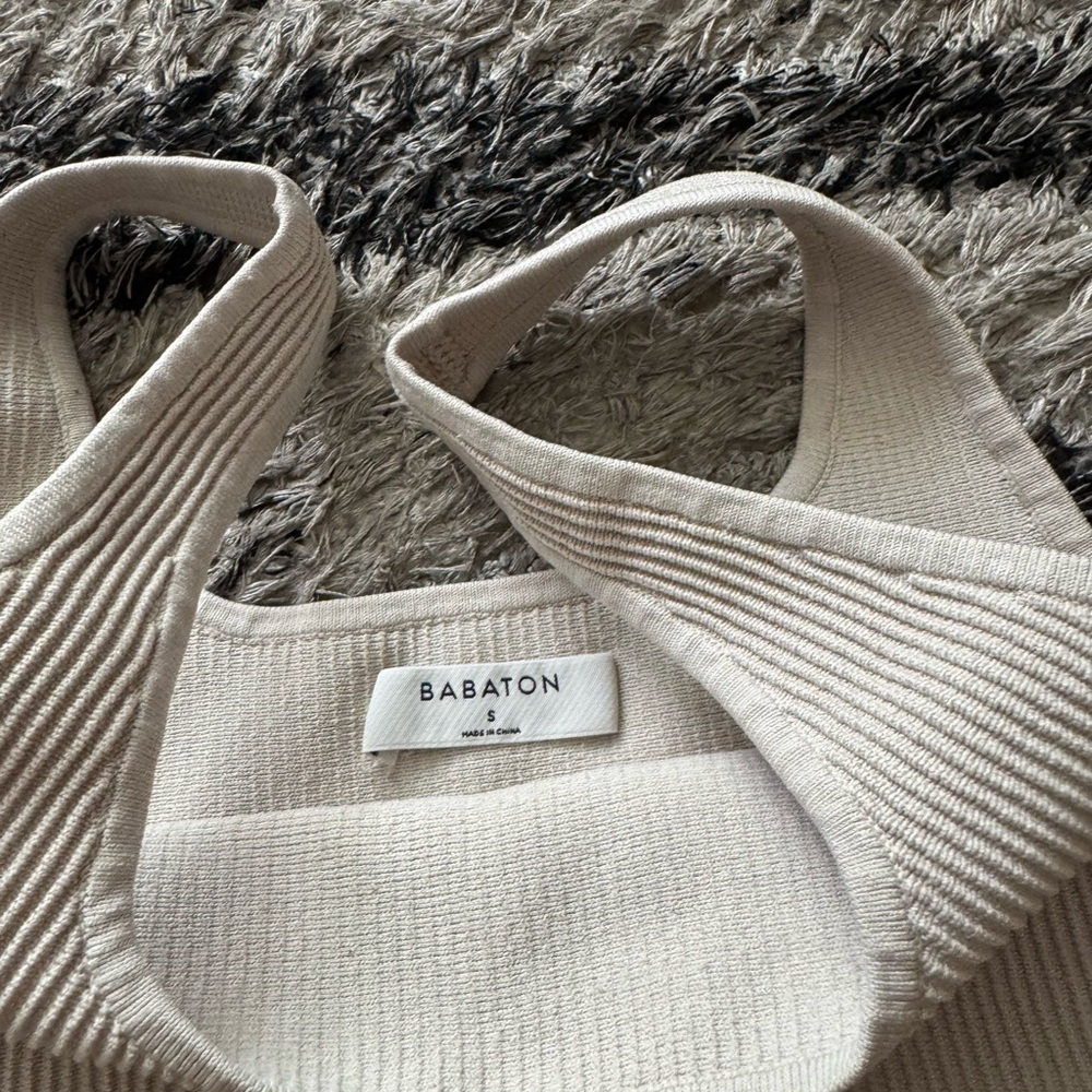 Babaton Cream Ribbed Tank Top - Picture 2 of 2